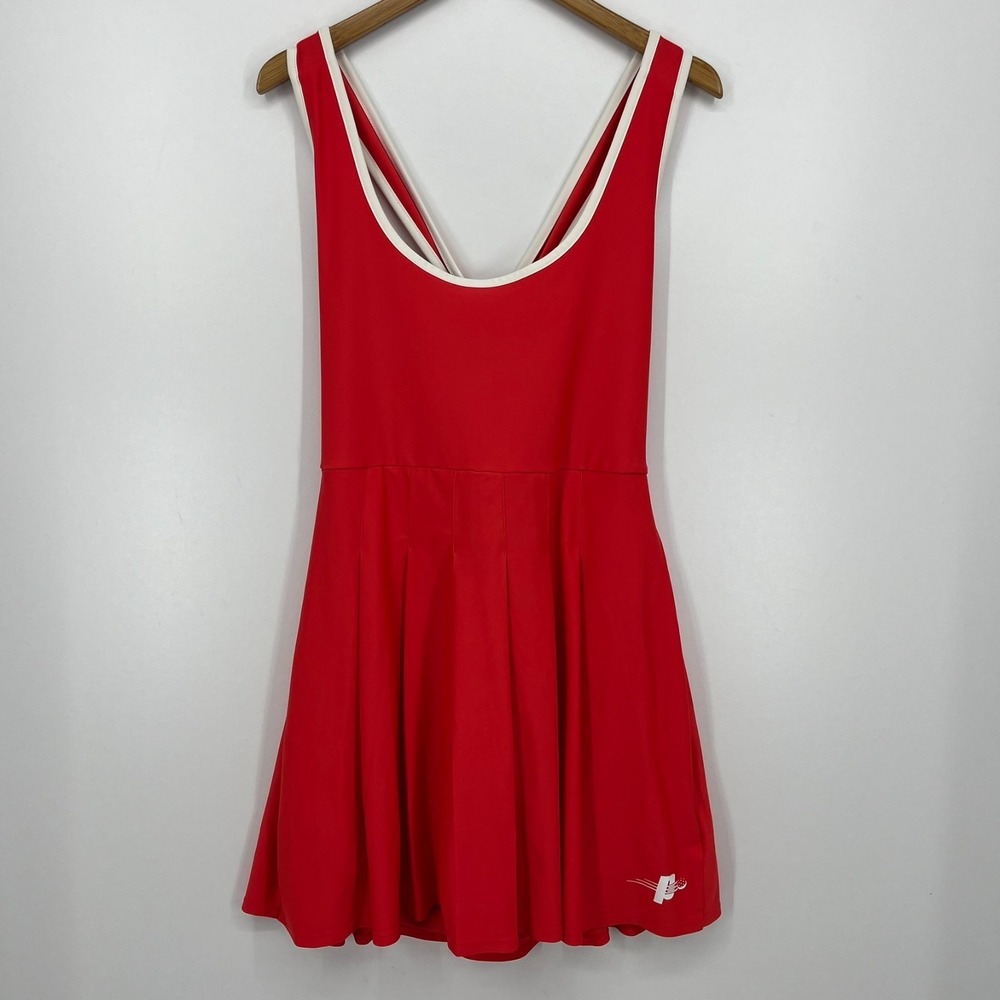 Prince Pickleball Dress Women's Size 2XL Red Pleated Racerback Mini‎